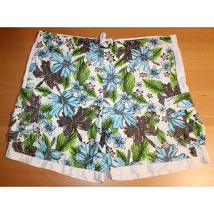 Mens Mossimo Mesh Lined Drawstring Surf Swim Suit Board Shorts Trunks XL Floral